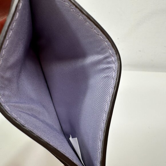 New Tory Burch Lilac Purple Patent Leather Card Case - Picture 6 of 6